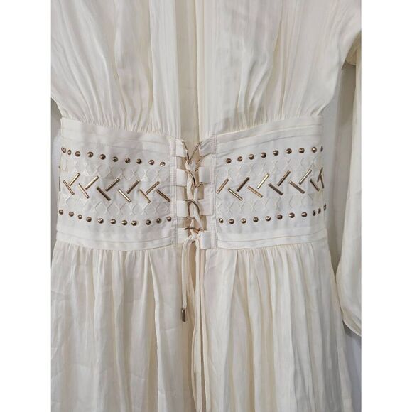 Ramy Brook Stella‎ Corset Mini Dress women's size small cream gold - Picture 6 of 16